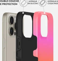 Coque magsafe pour iphone 16 pro max tough motifs sunset club burga