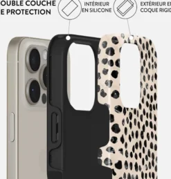 Coque magsafe pour iphone 16 pro max tough motifs almond latte burga