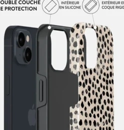 Coque magsafe pour iphone 13 tough motifs almond latte burga