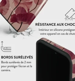 Coque pour iphone 14 pro max rigide motifs tender kiss burga