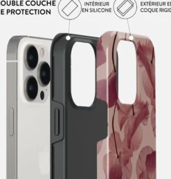 Coque pour iphone 14 pro max rigide motifs tender kiss burga