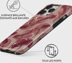 Coque pour iphone 14 pro max rigide motifs tender kiss burga
