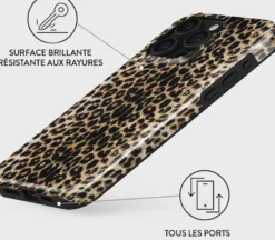 Coque pour iphone 15 pro max rigide motifs player burga