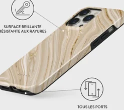 Coque pour iphone 14 pro rigide motifs full glam burga
