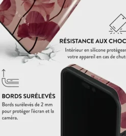 Coque pour iphone 15 pro rigide motifs tender kiss burga