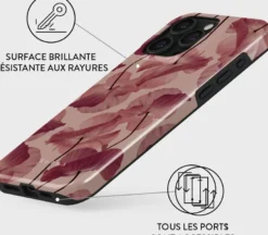 Coque pour iphone 15 pro rigide motifs tender kiss burga