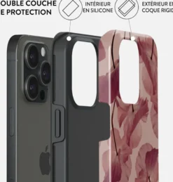 Coque pour iphone 15 pro rigide motifs tender kiss burga
