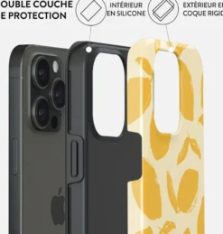 Coque pour iphone 15 pro rigide motifs lemon tart burga