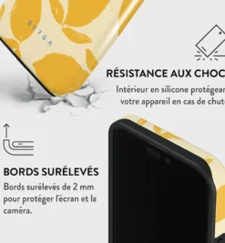 Coque pour iphone 15 pro rigide motifs lemon tart burga
