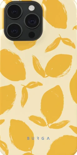Coque pour iphone 15 pro rigide motifs lemon tart burga