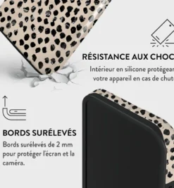 Coque pour iphone 13 rigide motifs almond latte burga
