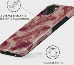 Coque pour iphone 13 rigide motifs tender kiss burga