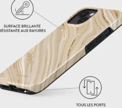 Coque pour iphone 15 rigide motifs full glam burga