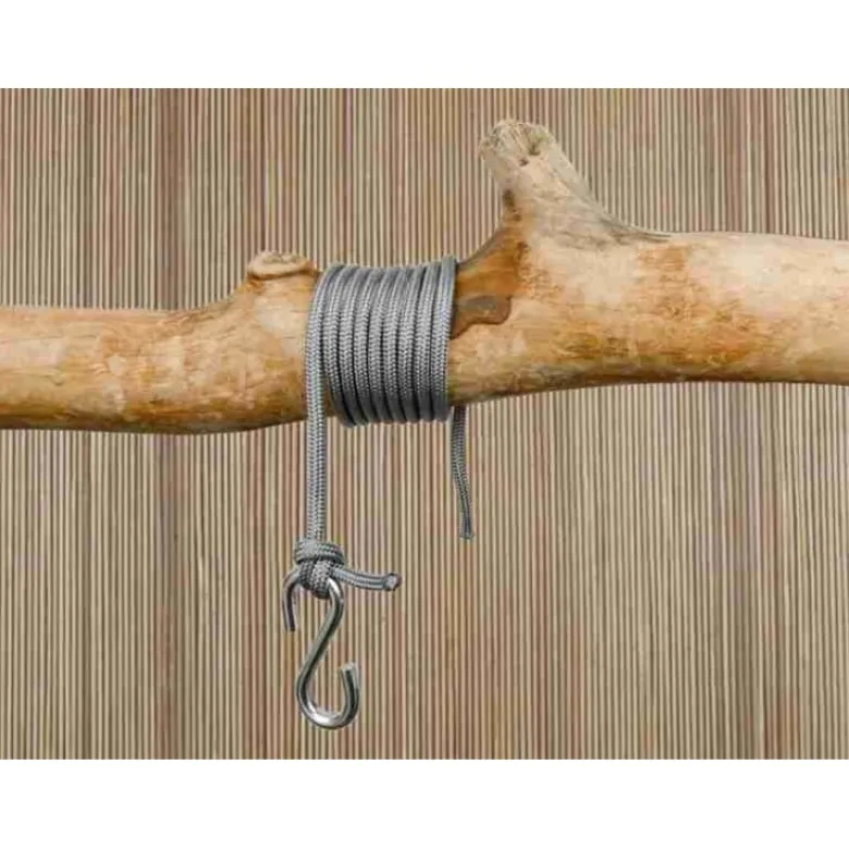 Corde grise avec crochet