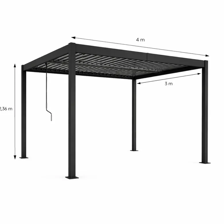 Corfu pergola bioclimatique structure aluminium lames orientables 4x3m