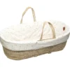 Couffin bébé avec matelas, habillage en coton et drap housse en gaze de coton - Collection Sidonia