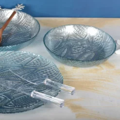 Coupe creuse poisson bleu clair 30.5cm