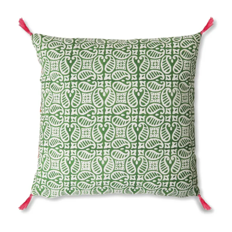 Coussin carré multicolore