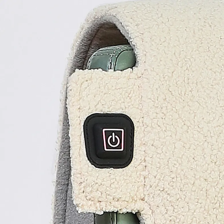 Coussin chauffant en sherpa