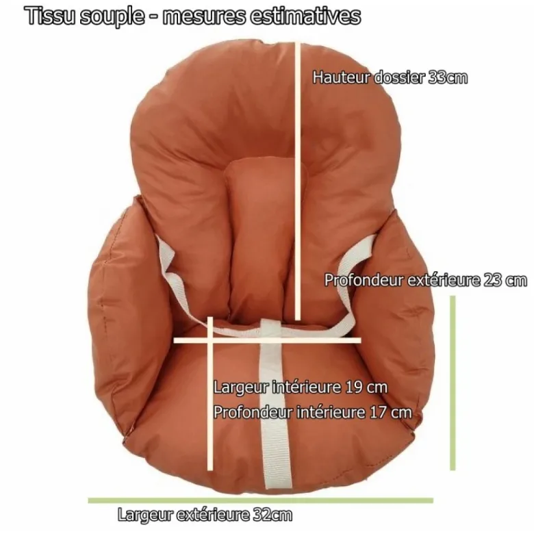 Coussin de chaise en pu bleu