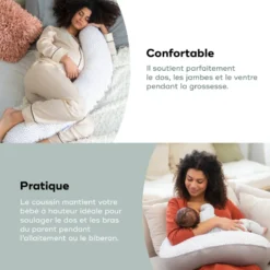 Coussin de grossesse doomoo buddy taupe