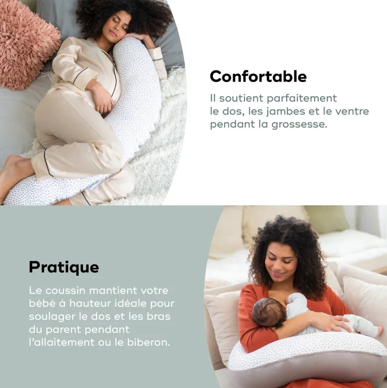Coussin de grossesse doomoo buddy taupe