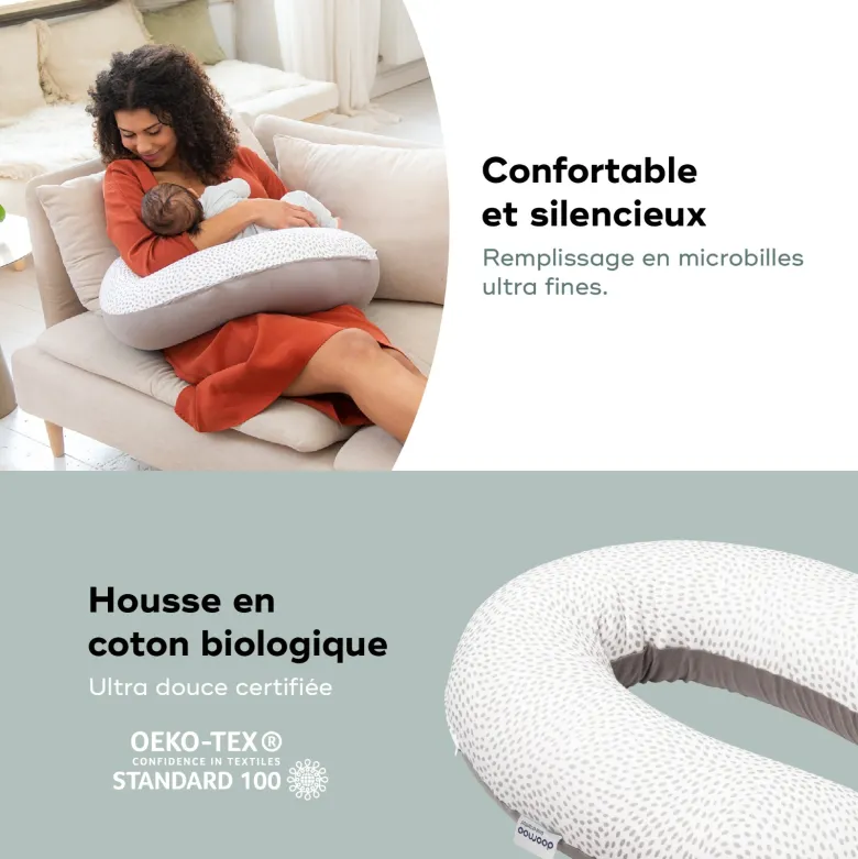Coussin de grossesse doomoo buddy taupe
