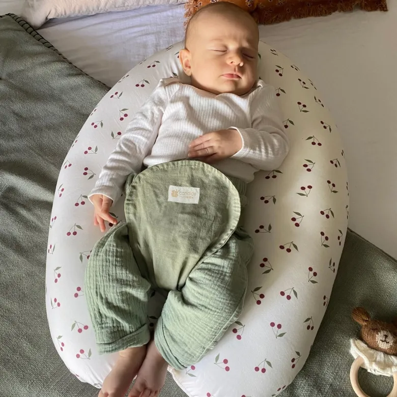 Coussin de grossesse multirelax en coton cerises