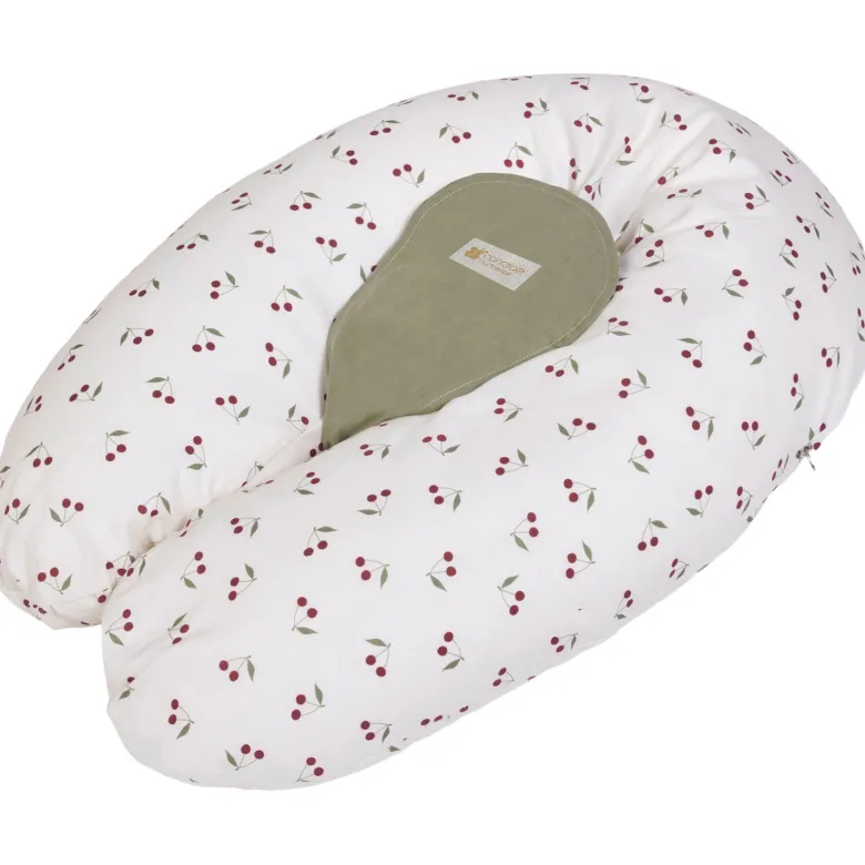 Coussin de grossesse multirelax en coton cerises