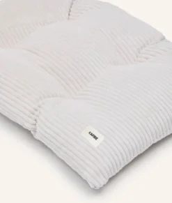 Coussin de lit en velours côtelé - blanc