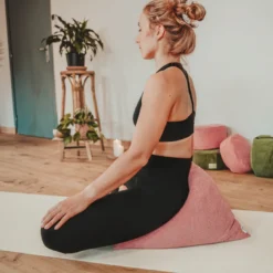 Coussin de méditation - berlingot rose
