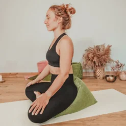 Coussin de méditation - berlingot kaki