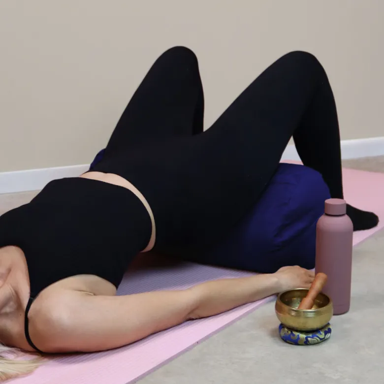 Coussin de yoga - bleu