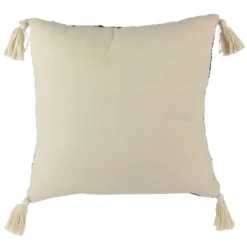 Coussin à pompons ethnique - l. 40 x l.