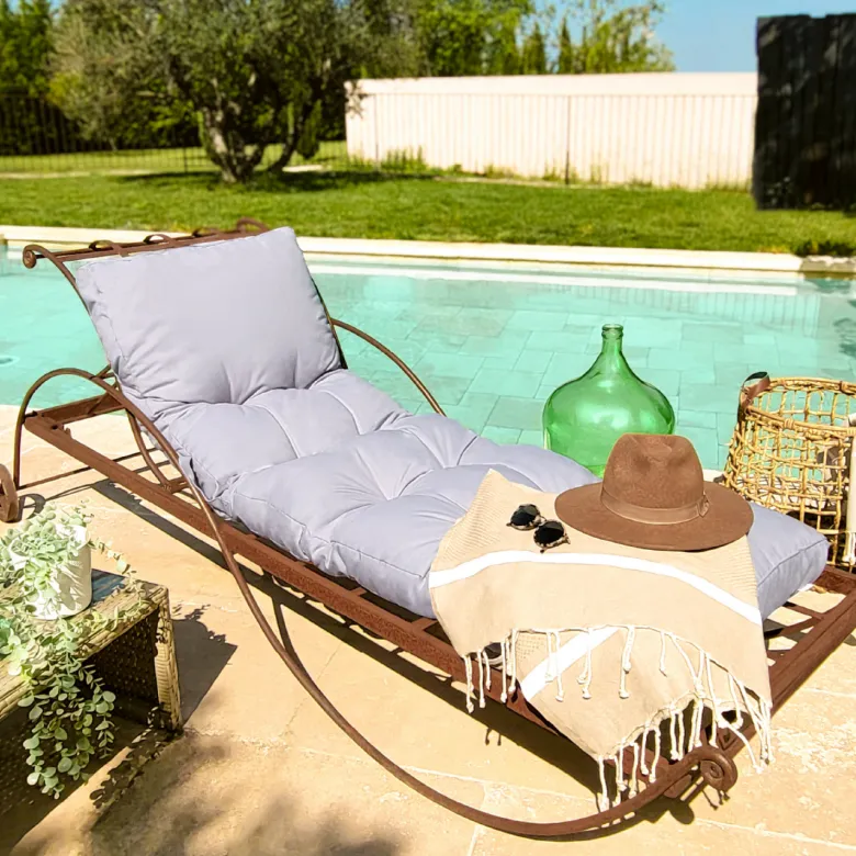 Coussin pour bain de soleil capitonné
