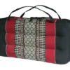 Coussin yoga kapok noir rouge Multicolore