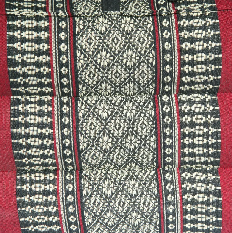 Coussin yoga kapok noir rouge Multicolore