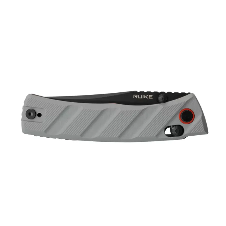 Couteau de poche pliant P856B gris lame acier spécial ambidextre Ruike