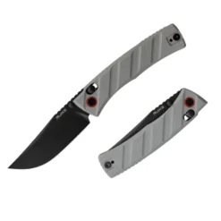 Couteau de poche pliant P856B gris lame acier spécial ambidextre Ruike