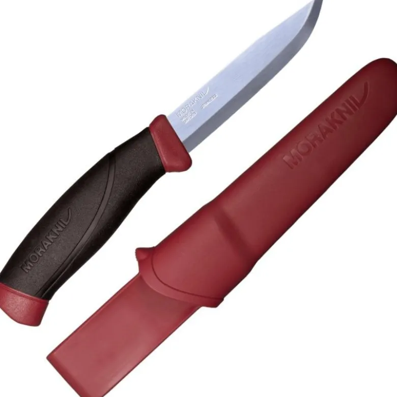 Couteau de survie mora companion rouge bordeaux