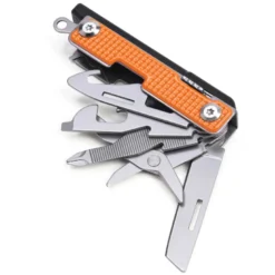 Couteau multifonction de poche en acier inoxydable Orange