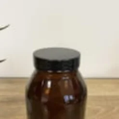Couvercle pour jar en verre ambré