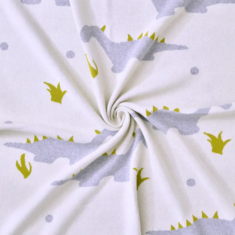 Couverture coton bio gots dinosaure