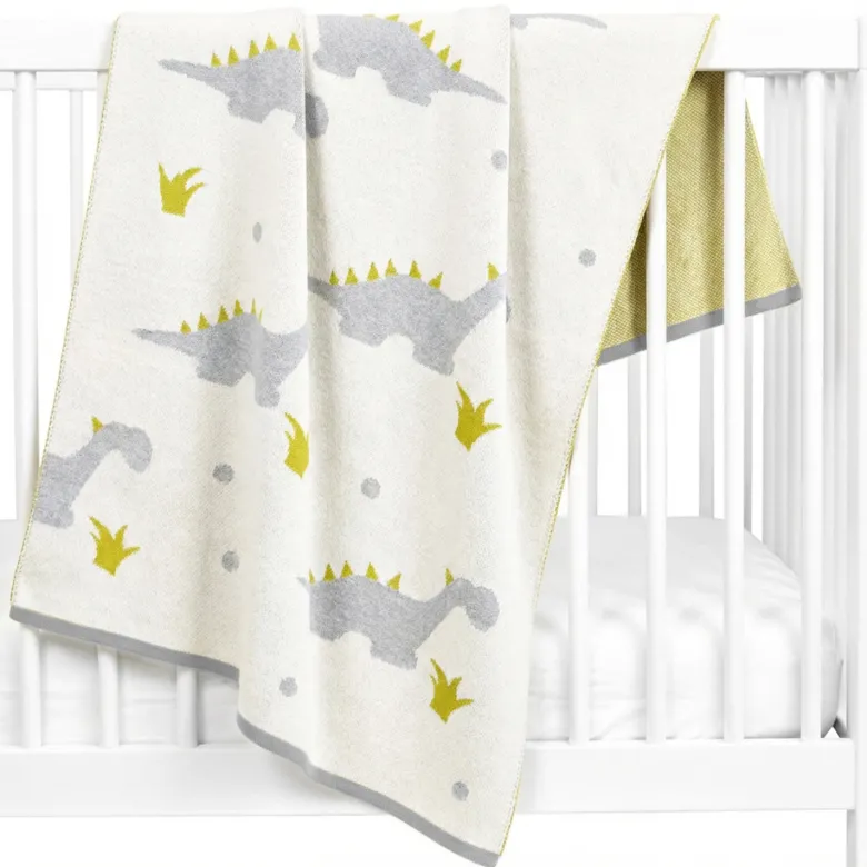 Couverture coton bio gots dinosaure