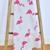 Couverture en coton bio flamant rose