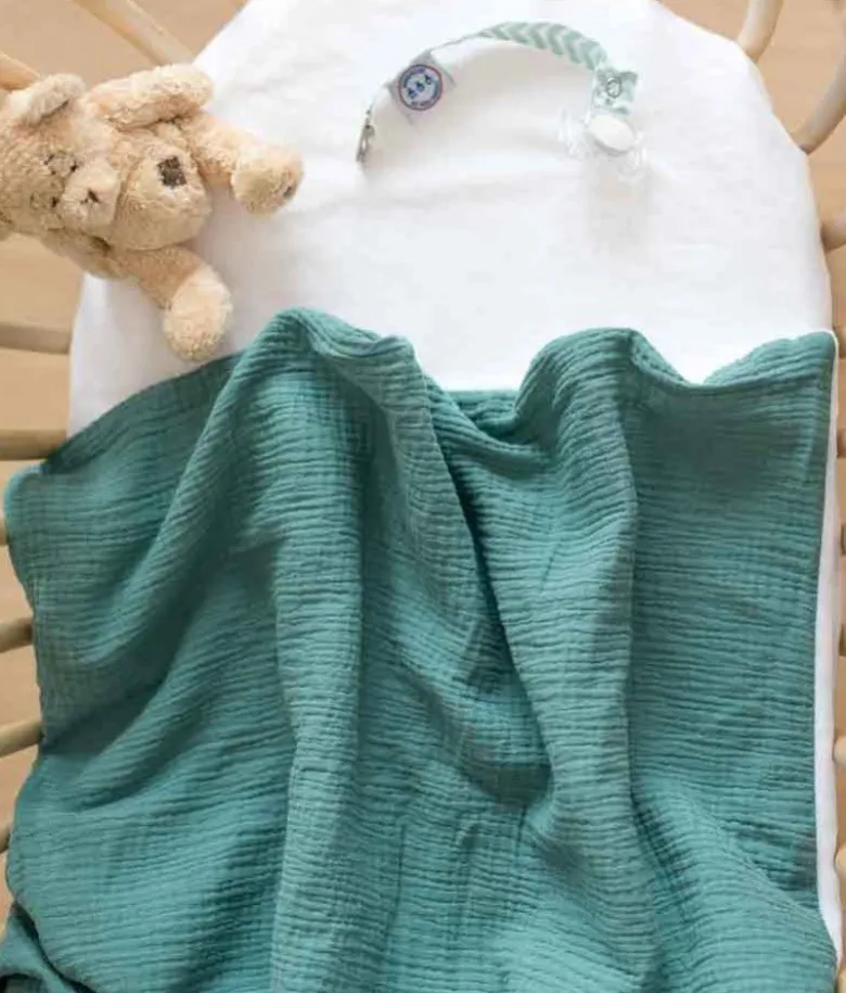Couverture vert eucalyptus