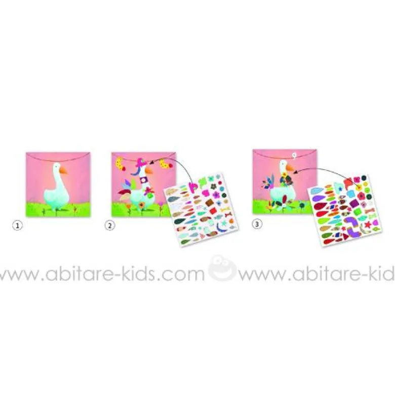 Créer avec stickers petit cadeau 3-6y an