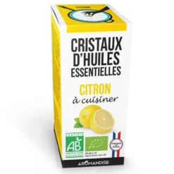 Cristaux d'huiles essentielles citron