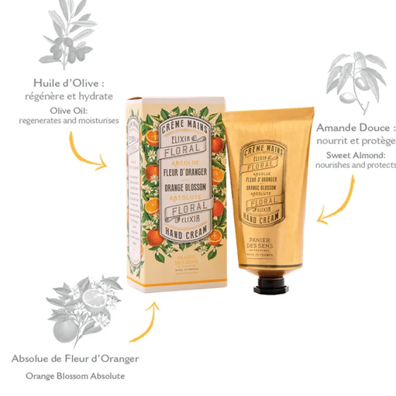 Crème pour les mains Fleur d'Oranger 75 ml Panier des Sens
