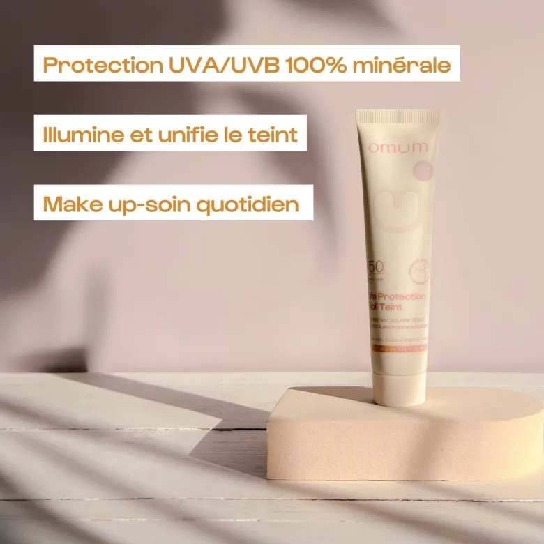 Crème solaire visage teintée spf50 sable